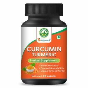 Srishma Curcumin Turmeric Herbal Supplement | 60 Capsules|