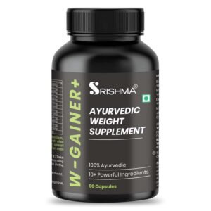 Srishma W-Gainer+ I New and improved formula I The Ultimate I 100% Ayurvedic Weight Gainers/Mass Gainers  (90 Capsules, No Flavor)
